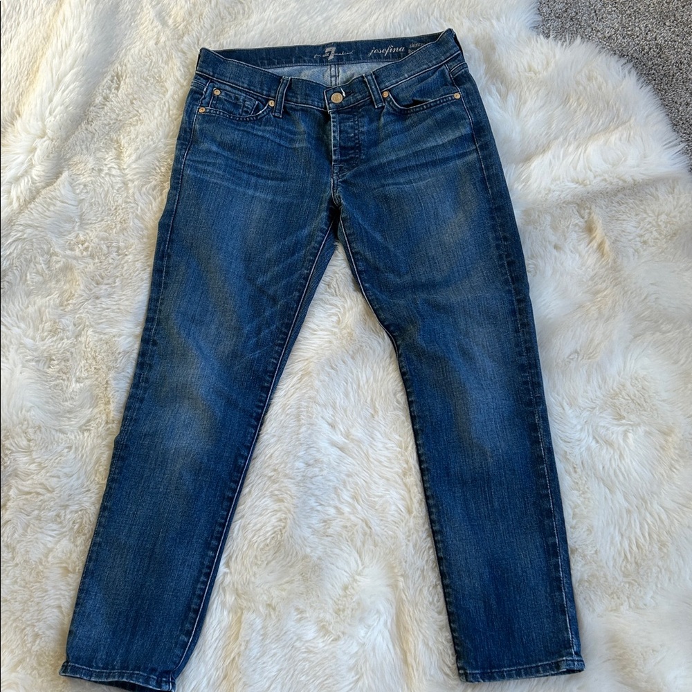 7 For All Mankind Josefina Skinny Boyfriend Size 26 - Picture 2 of 11